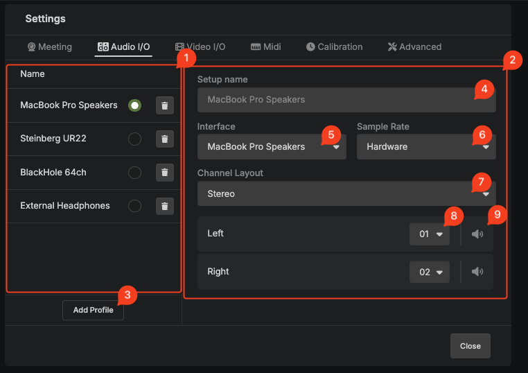 App Settings - Audio
