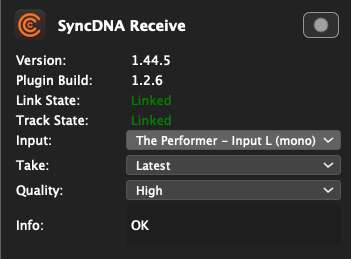 SyncDNA Receive Plugin