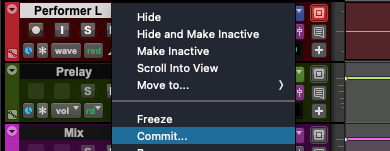 Commit Menu